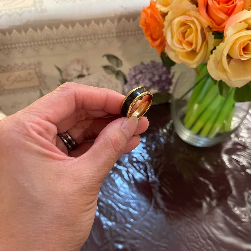Gold and Black Ring band